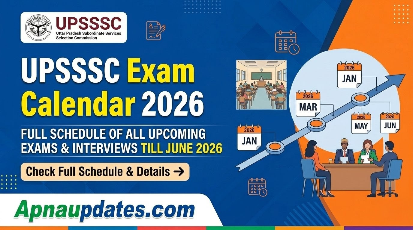 UPSSSC Exam Calender 2026 out