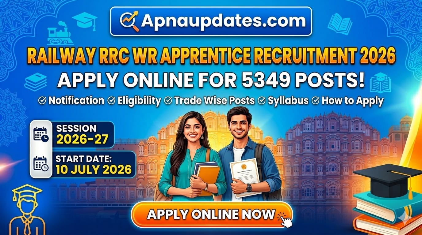 Railway RRC WR Apprentice Recruitment 2026 (Apply Online for 5349 Posts)!