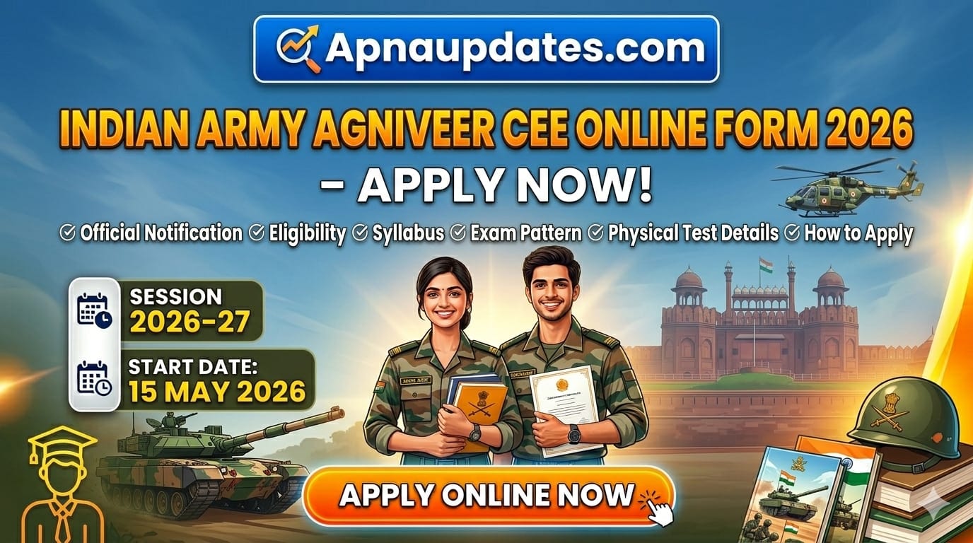 Indian Army Agniveer CEE Online Form 2026 – Apply Now!