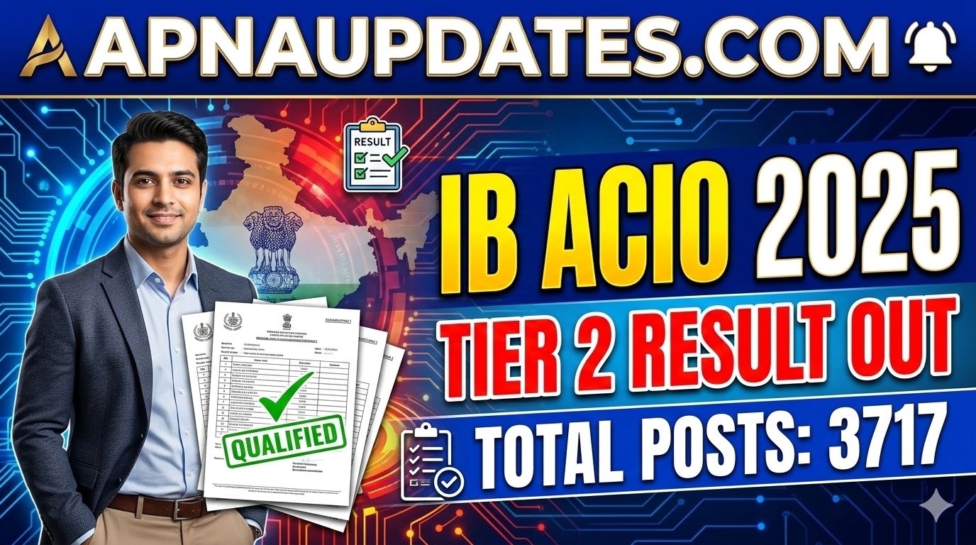 IB ACIO 2025 Tier 2 Result Out (3717 Posts)