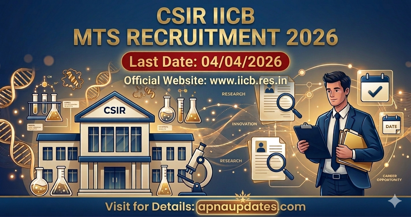 CSIR IICB Recruitment 2026 – Apply Online for MTS Posts