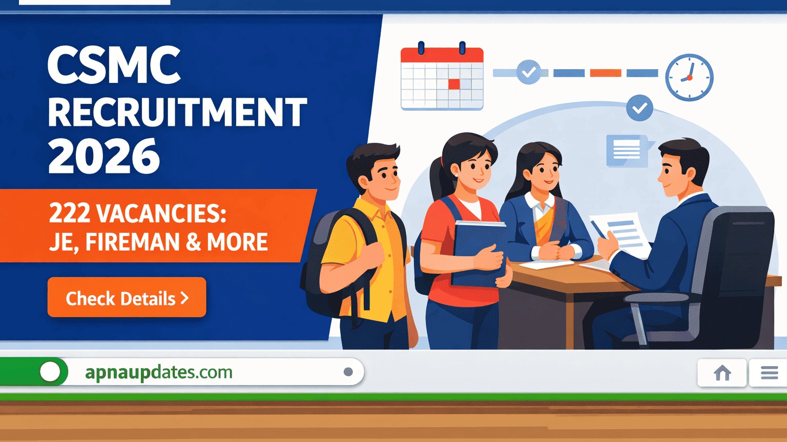 CSMC Recruitment 2026: 222 Vacancies Open for JE, Fireman & More