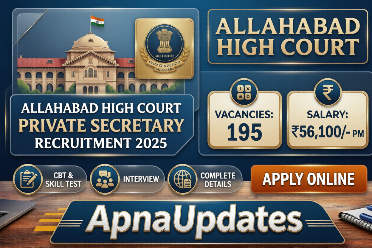 Allahabad High Court Private Secretary Recruitment 2026 – 195 Vacancies | Apply Online | Notification PDF
