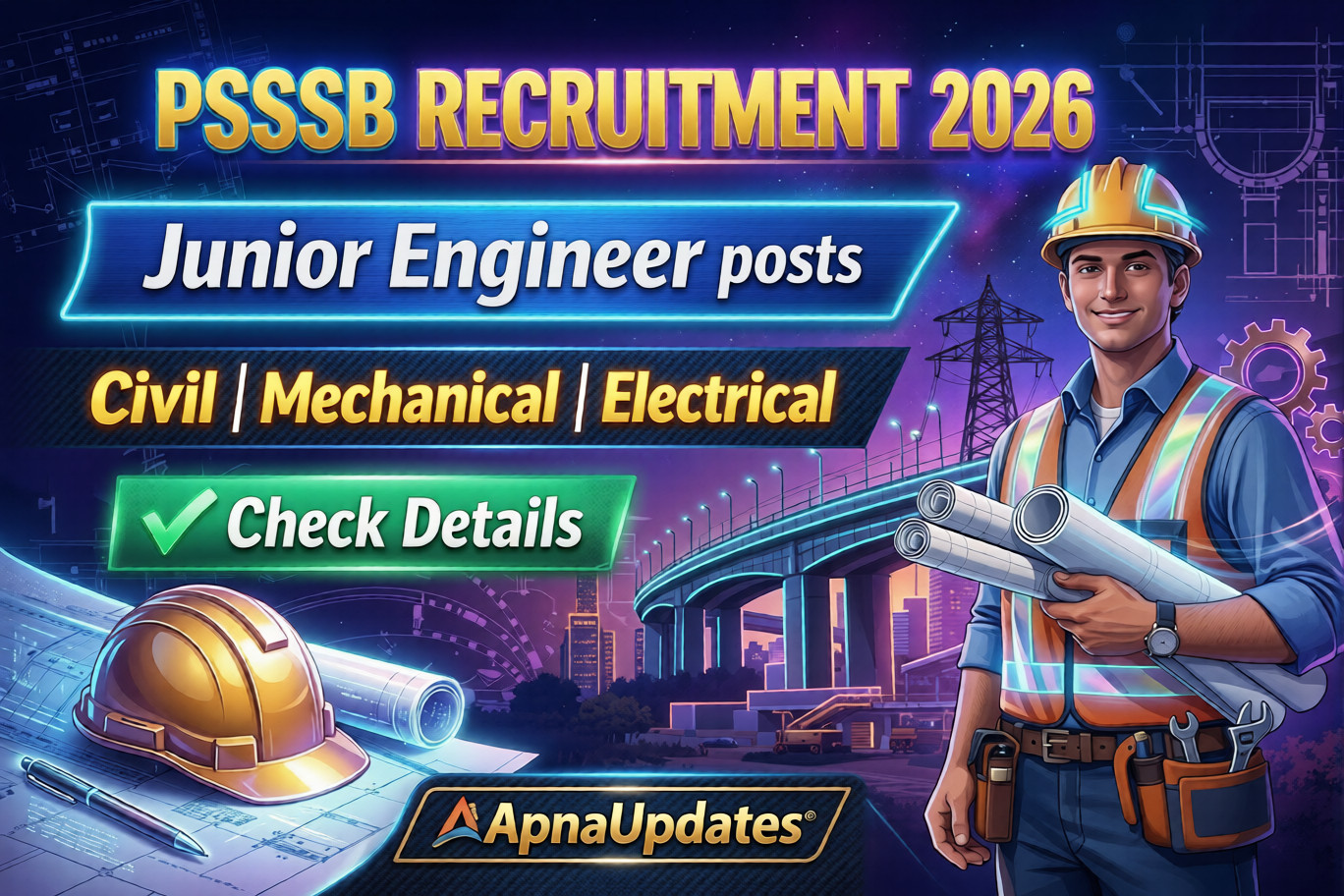 PSSSB Junior Engineer Recruitment 2026: Eligibility, Salary & Apply Online