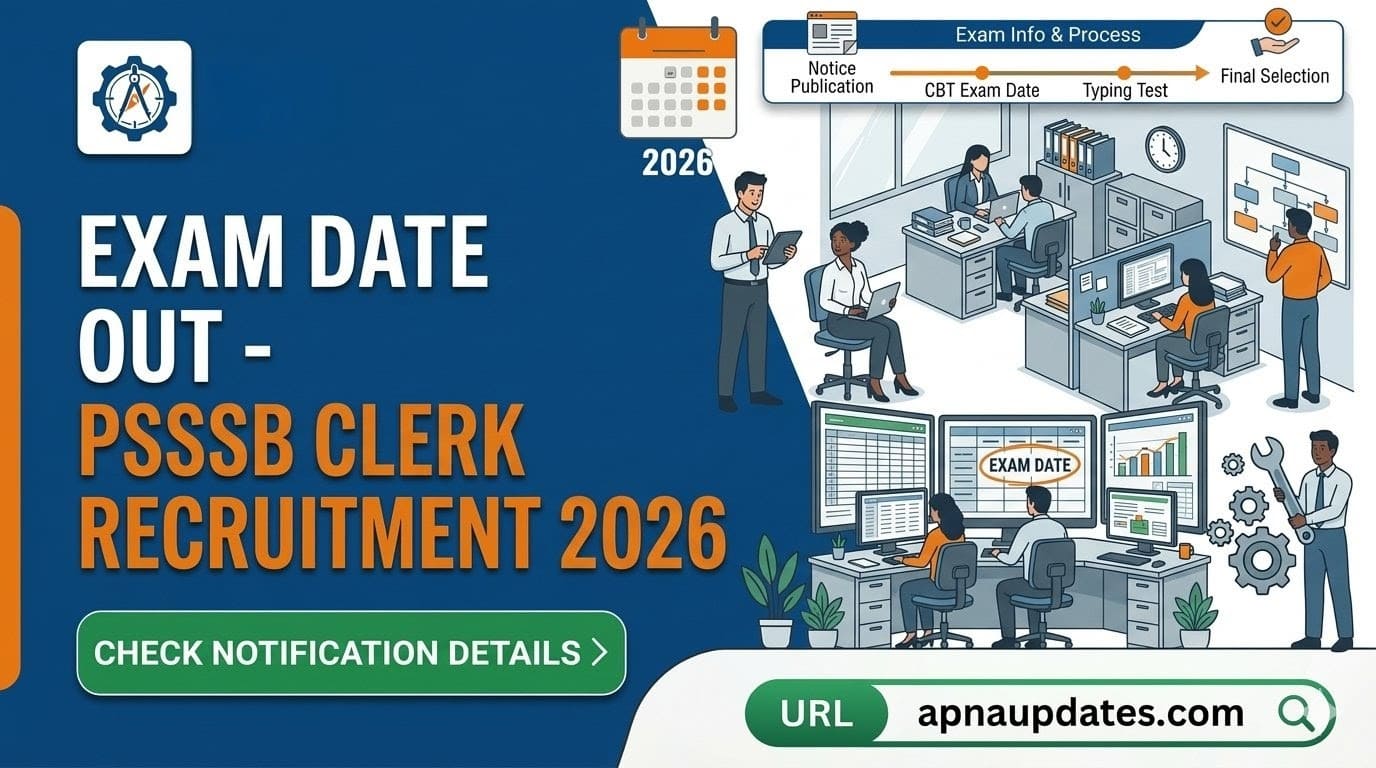 PSSSB Clerk Recruitment 2026: – Exam date out