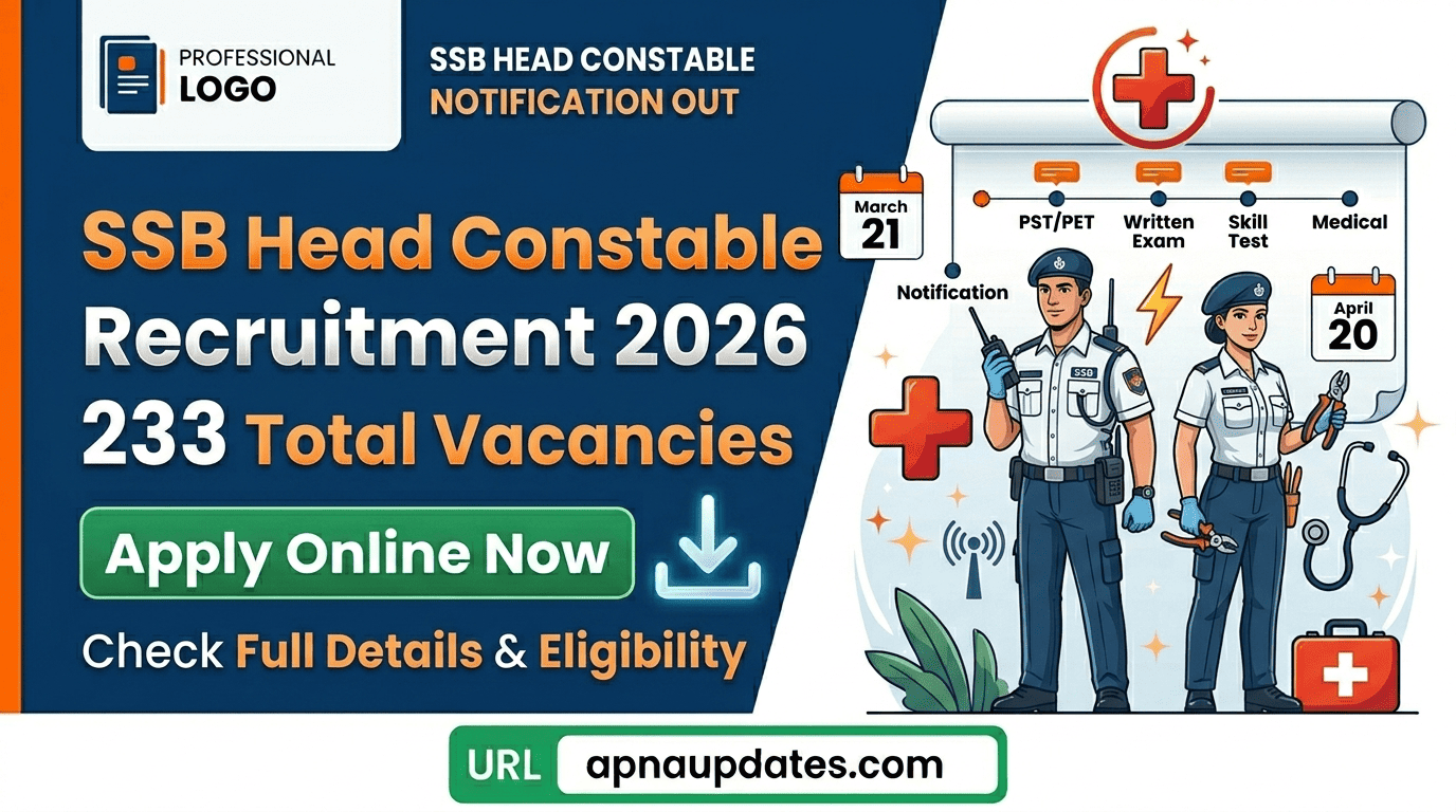 SSB Head Constable Recruitment 2026 Apply Online
