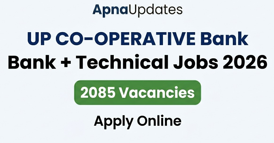 UP Cooperative Bank Recruitment 2026: 2085 Posts, Eligibility, Exam Details & Complete Guide