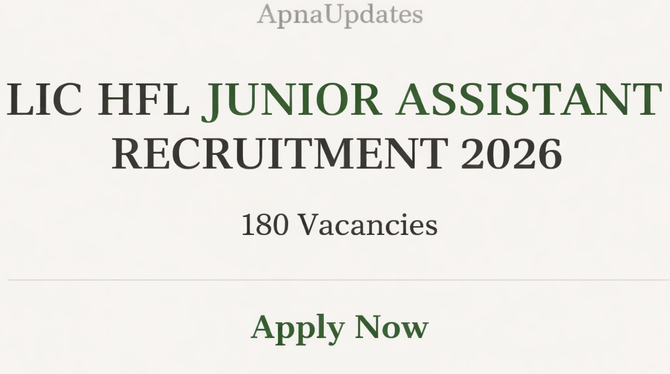 LIC HFL Junior Assistant Recruitment 2026 Apply Online for 180 Posts