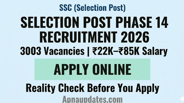 SSC Selection Post Phase 14 Recruitment 2026: 3003 Vacancies, ₹22K–₹85K Salary — Reality Check Before You Apply