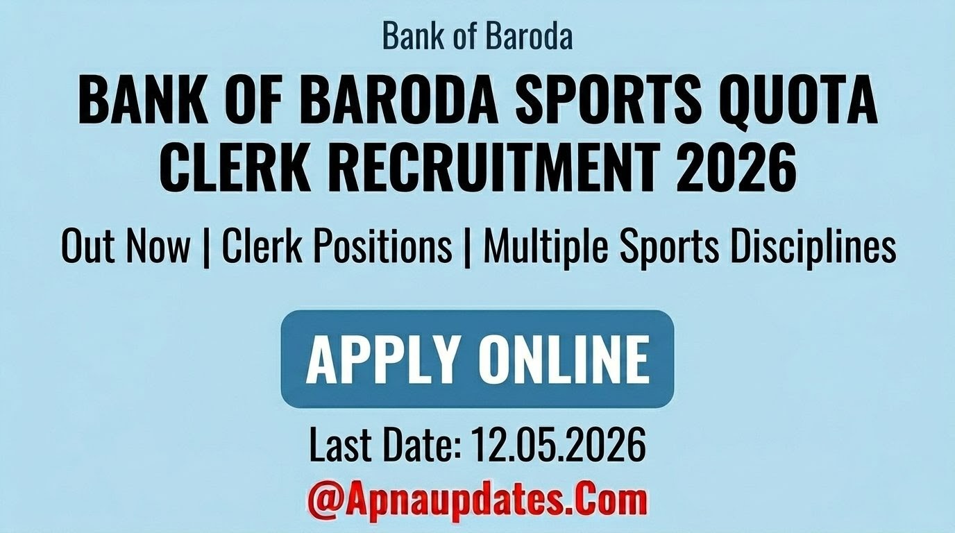 Bank of Baroda Sports Quota Clerk Recruitment out 2026: