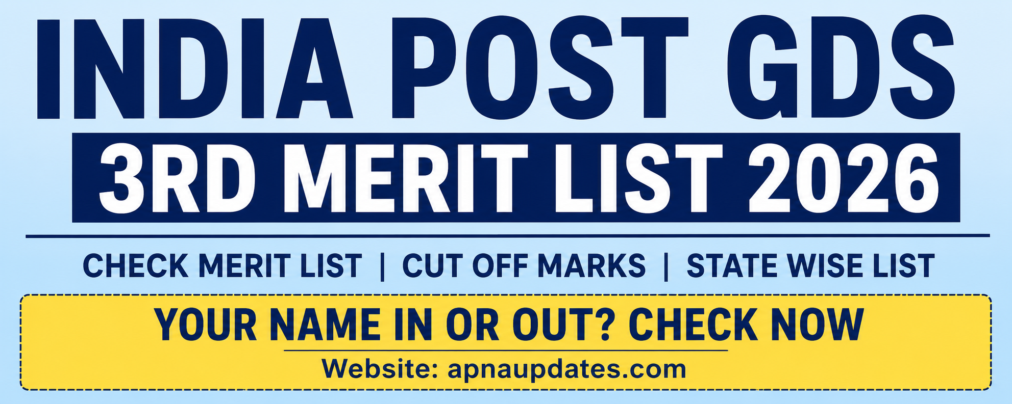 India Post GDS 3rd Merit List 2026: Your Name In or Out? Check Now