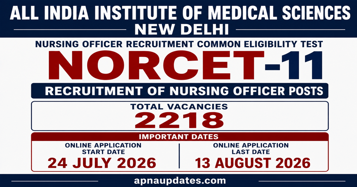 AIIMS NORCET 11 2026